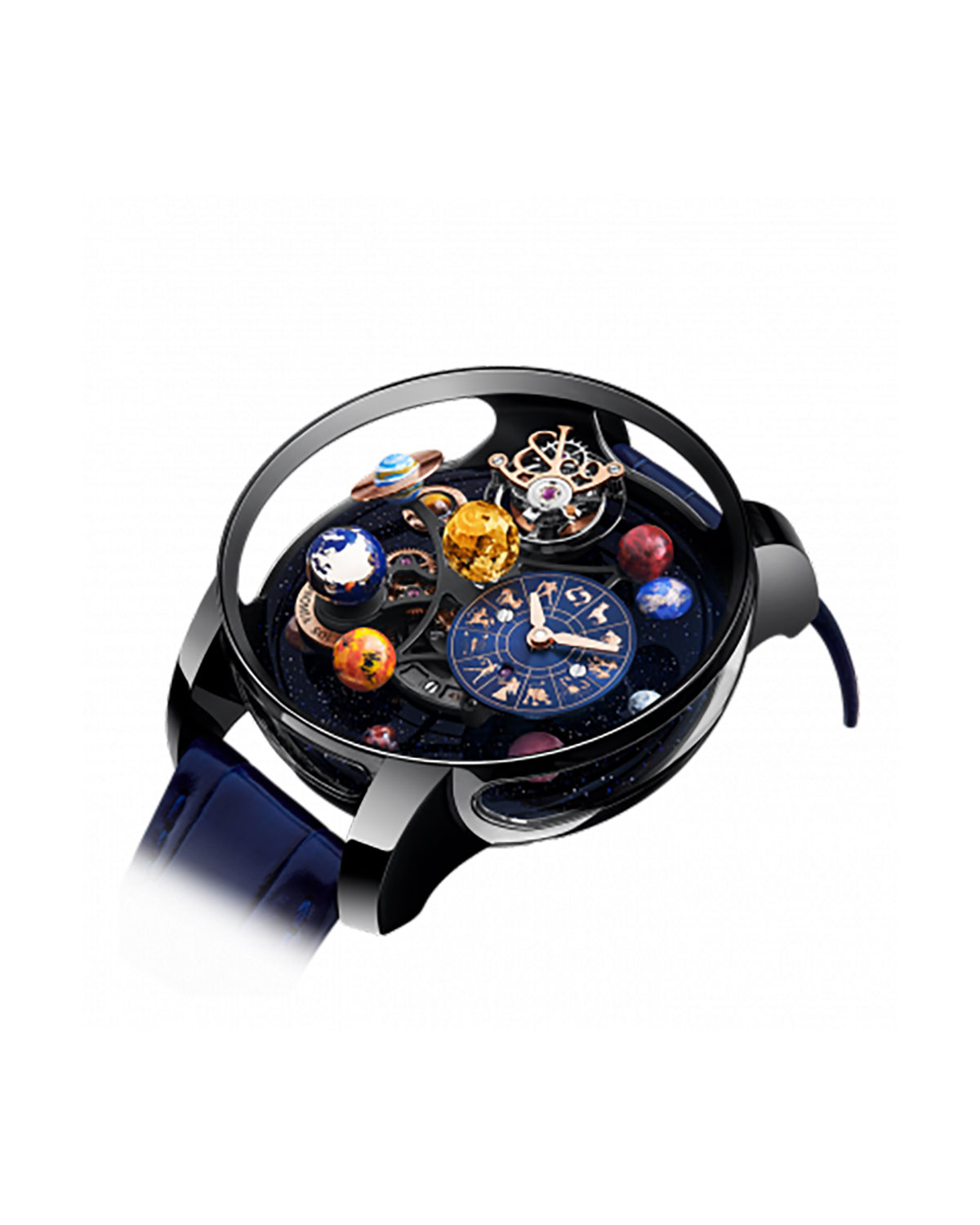ASTRONOMIA-SOLAR-JEWELRY-PLANETS-ZODIAC-BLACK-DLC-TITANIUM